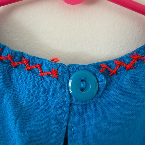 Hand-embroidered Toddler Girls Dress Authentic Guatemalan "Jardinita" Sundress - Picture 8 of 12